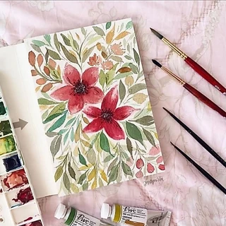 สีน้ำบีบแบ่ง 0.5 ,2 ml. Holbein Artists' Watercolor (Mini Pan ,Half Pan)