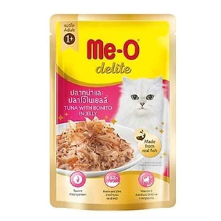 [12 ซอง] Me-o Delite อาหารเปียกแมวมีโอ ดีไลท์ ขนาด 70 กรัม