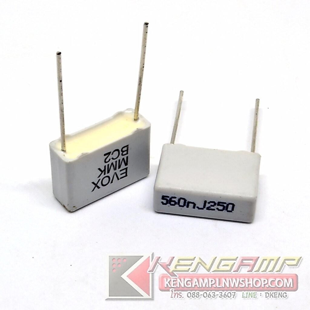 (5ตัว) [F-CAP] 0.56uf/250V 560nJ250V 5% EVOX MMK15 6x18 H12mm P=15mm