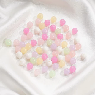 St. kunkka 4/6/8/10 มม.ลูกปัดอะคริลิค 50-200 ชิ้น Jelly สีรอบลูกปัดสําหรับ DIY สร้อยข้อมือสร้อยคอทํา