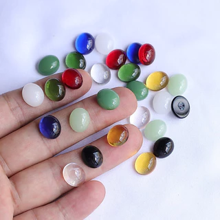 20pcs ทับทิมเทียมคริสตัลแก้ววัสดุแพทช์รูปไข่เครื่องประดับขายส่ง