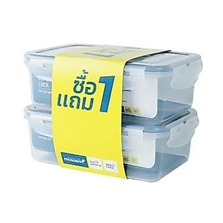 GlobalHouse SUPER LOCK กล่องอาหาร 5500 มล. 6817-2 Pack 1GET1 สีขาว สินค้าของแท้คุณภาพดี