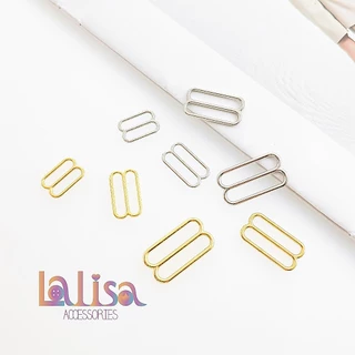 ตัวเลื่อน ตัวเลื่อนปรับสายเสื้อชั้นใน Bra Accessories แพค10ชิ้น (ตัวตะขอโลหะผสมเลข9) Alloy 9 buckle (D-1-E,MF-021)