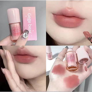 ลิปสติก ลิปกลอส ลิปโคลน เนื้อแมตต์เนื้ ให้ความชุ่มชื้นกันน้ํา 6 สี ไม่จางหาย ไม่ติดถ้วย