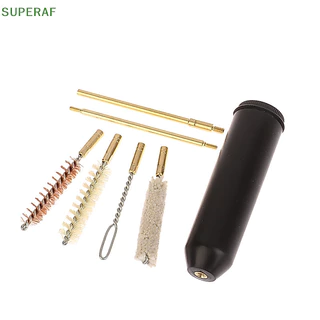 Superaf สําหรับ s Cal.38/357/9 มม.กลางแจ้งปืนทําความสะอาดเครื่องมือ 7 ชิ้น/เซ็ตมือปืน Rod แปรงขนาดกระเป๋าชุดทําความสะอาด HOT