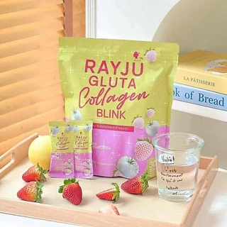 (1แถม1) Rayya collagen เรยา คอลลาเจน รีจู กลูต้า คอลลาเจน บริ้งค์ ปริมาร 1 ห่อ 30 ซอง collagen