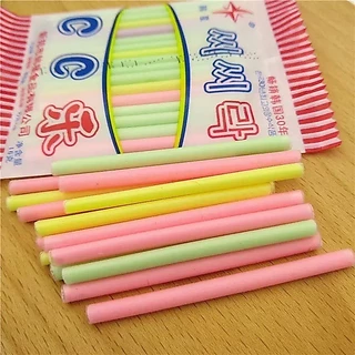 จัดส่งในไทย ขนมหลอดดูดโบราณ ลูกอมแท่งรวผลไม้ ขนาด14กรัม ขนมหลอดรสผลไม้ 1ซองคละรสชาติ หน้าซองคือวันผลิต