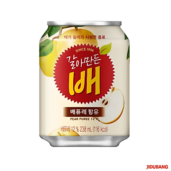 Haitai 갈아만든배 น้ำลูกแพร์เกาหลี เครื่องดื่มลูกแพร์ผสมเนื้อผลไม้ 238ml