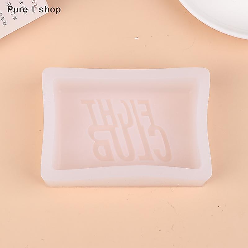 Pure-t shop Fight Club สบู่แม่พิมพ์ซิลิโคนสี่เหลี่ยมผืนผ้า Bath Lotion Bar ทําอุปกรณ์ Moule Savon Mo
