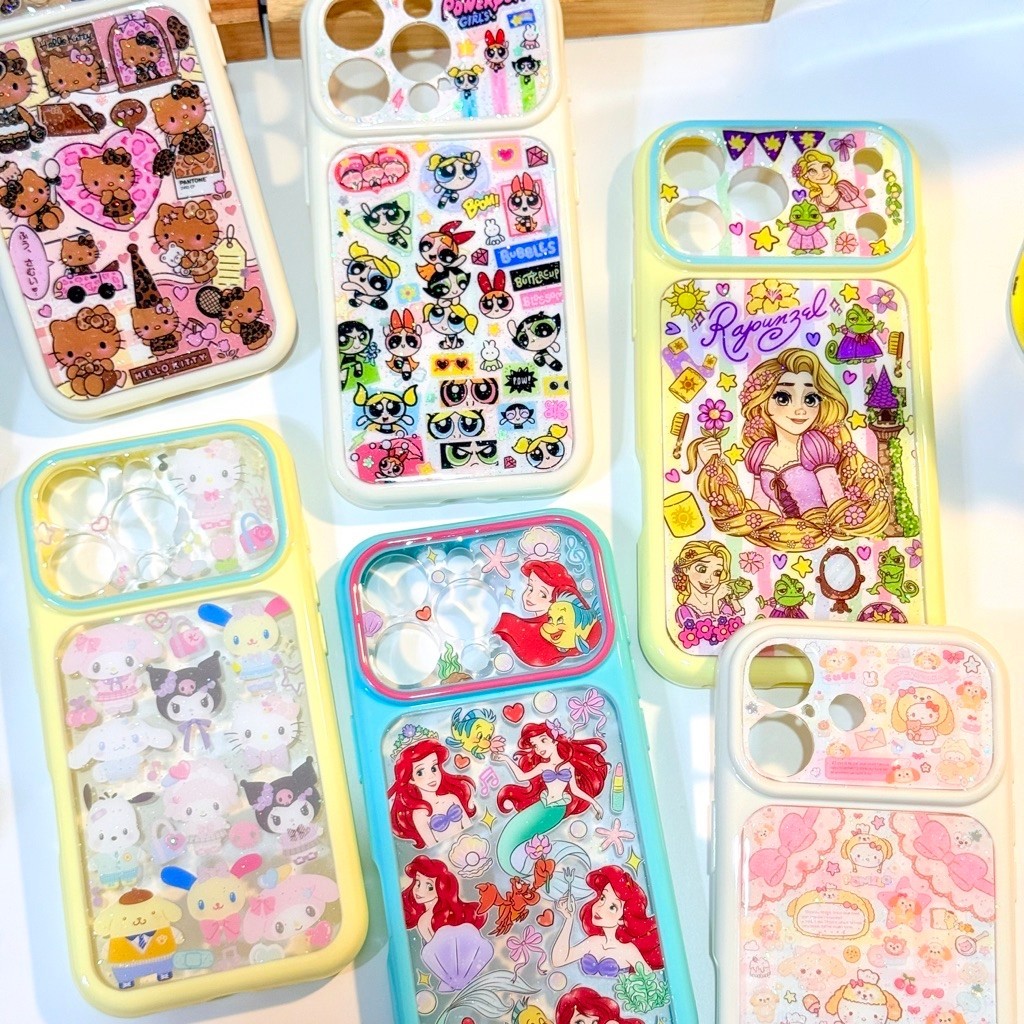 เคสJ เคสขอบโค้ง ล็อคเลนส์กล้อง+สติ๊กเกอร์พร้อมเคลือบเรซิ่น