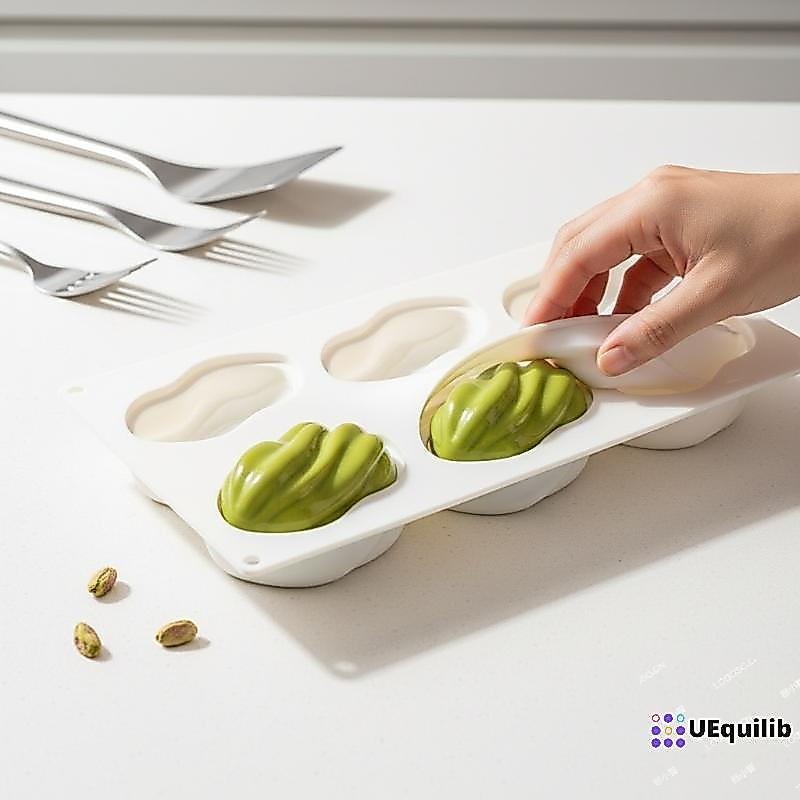 Uequilib Pistachios ซิลิโคนช็อกโกแลต Mould สําหรับเค้กมูสฝรั่งเศสระดับมืออาชีพเบเกอรี่ใหม่