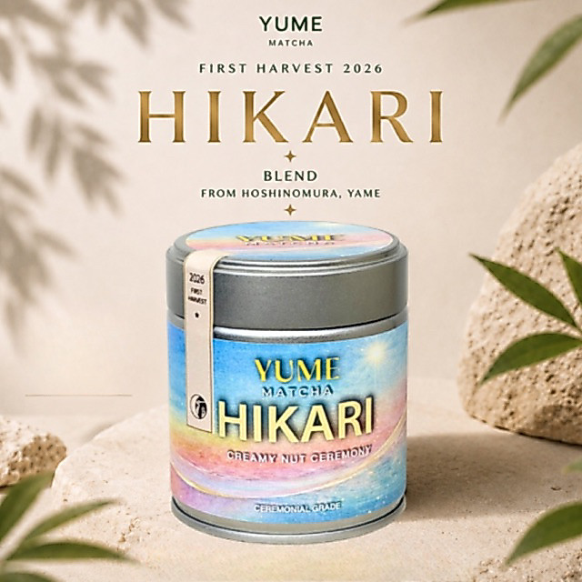 YUME MATCHA - HIKARI ผงชาเขียวมัทฉะจากญี่ปุ่น 100% Taste Note : Creamy , Roasted Nut , Light Body