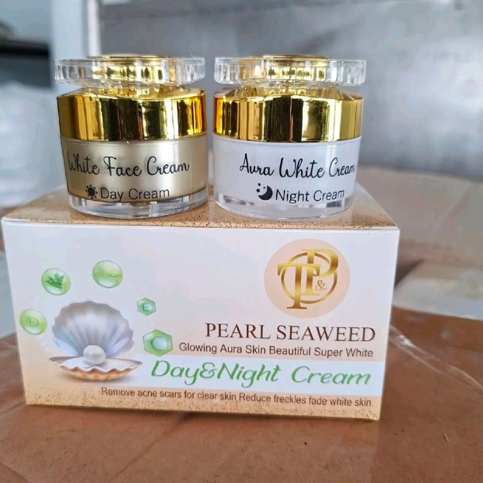 TTP Aura WhtieNightCream1กล่อง2 กระปุกหน้าเด็กลดสิวลดฝ้า