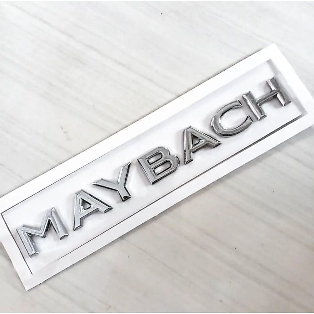 โลโก้สัญลักษณ์ Maybach Mercedes benz ขนาดเดิมเงิน chrome นูน trunk ซีรีส์พิเศษ Maybach Mercedes