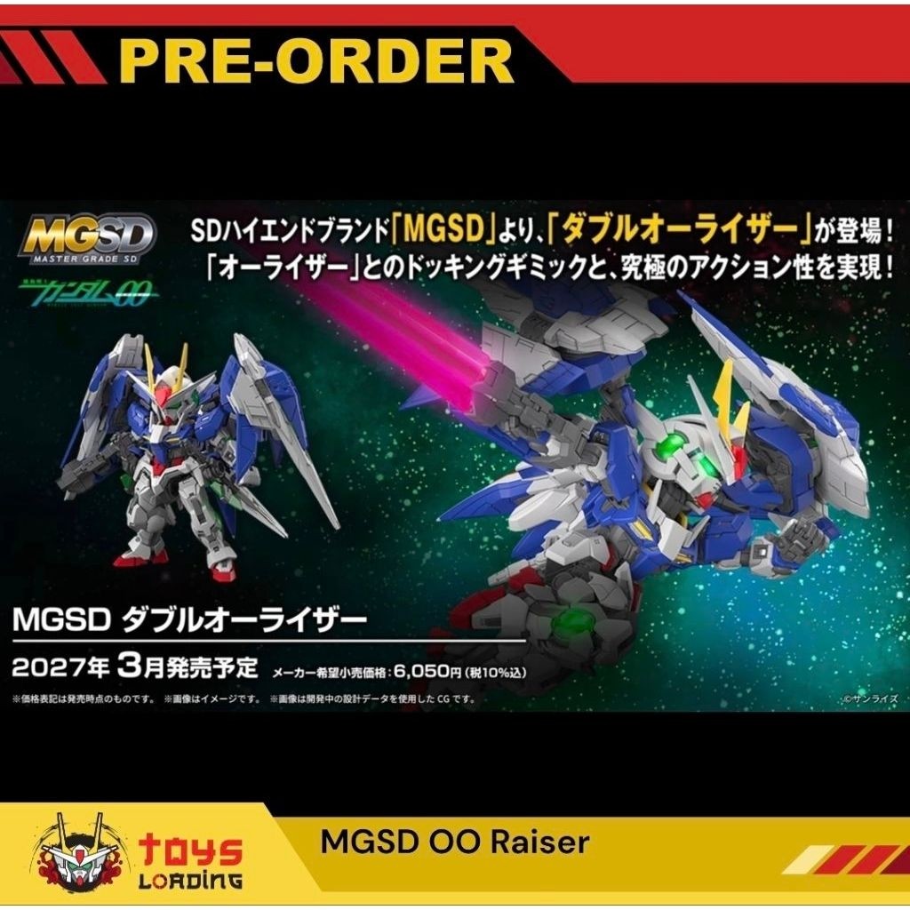 (Pre-Order) BANDAI: MGSD OO Raiser