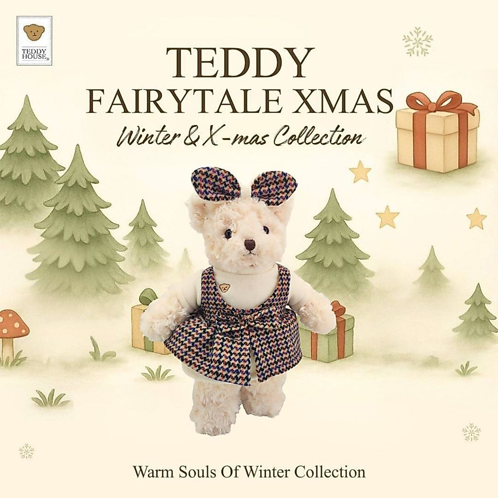 Teddy House : Teddy Fairytales Christmas ชุดเสื้อผ้าตุ๊กตา 10นิ้ว 12 นิ้ว ของขวัญคริสมาสต์ ตุ๊กตาหมี — صورة 4