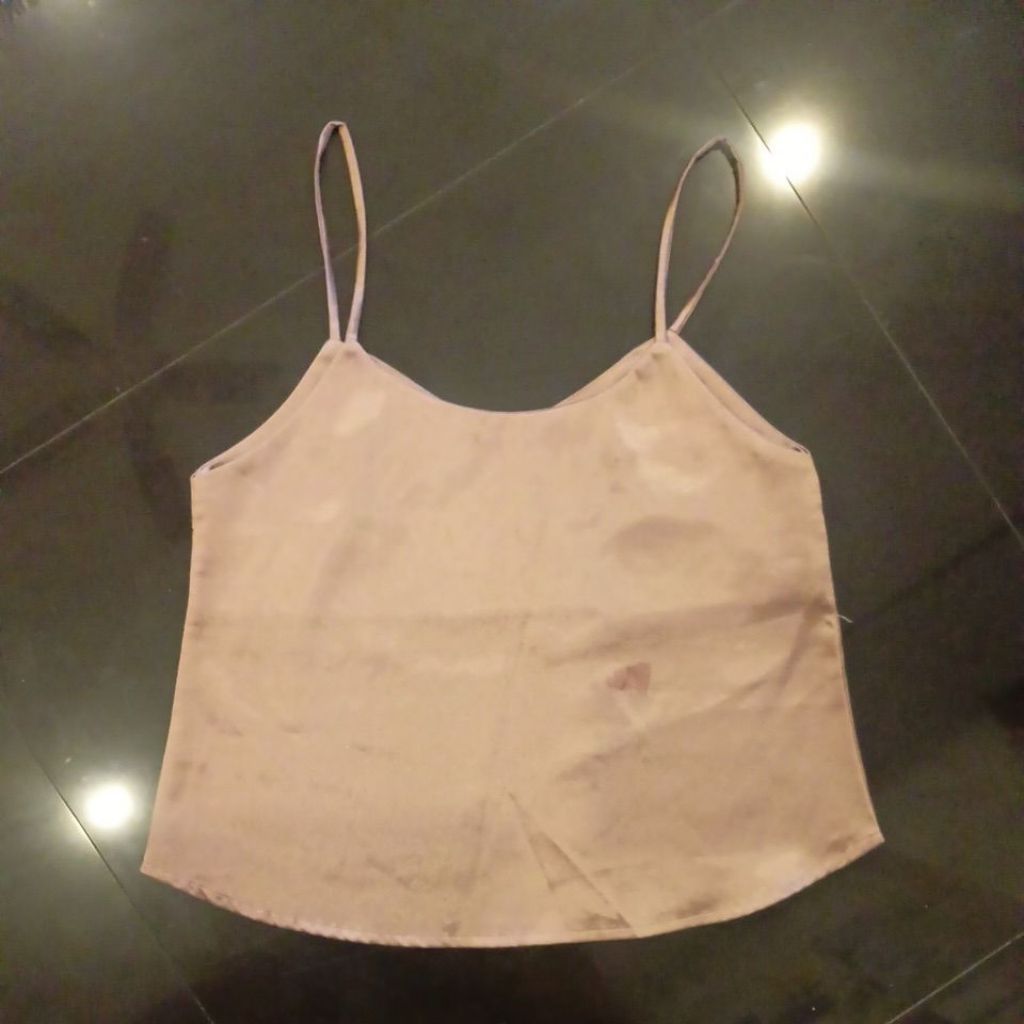 beautiful satin pink tank top for women 💐