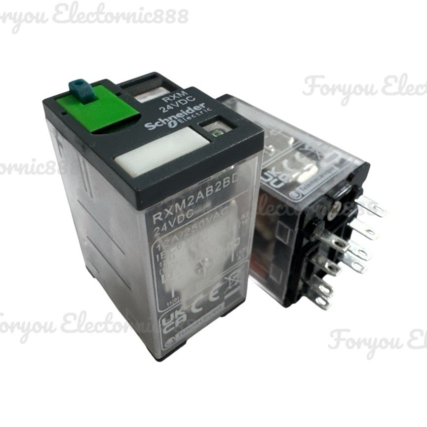 รีเลย์ รุ่น RXM 24VDC RXM2AB2BD 24VDC 12A/250VAC 8ขา