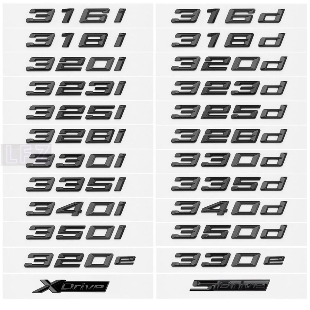 Gloss Black 320i 320d 320e 325d 328d 330i 330d 330e 335d 340d สติกเกอร์สัญลักษณ์สําหรับ BMW Serie 3 