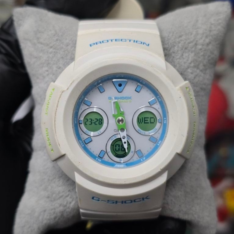 🌈มือ2 ของแท้💯% casio g-shock AWG-M510SWG🌸MINI☀️👹🔅GSHOCK AWGM510SWG🌈ผ่อนได้  มีปลายทาง🌈🎇🌱🎁🎆