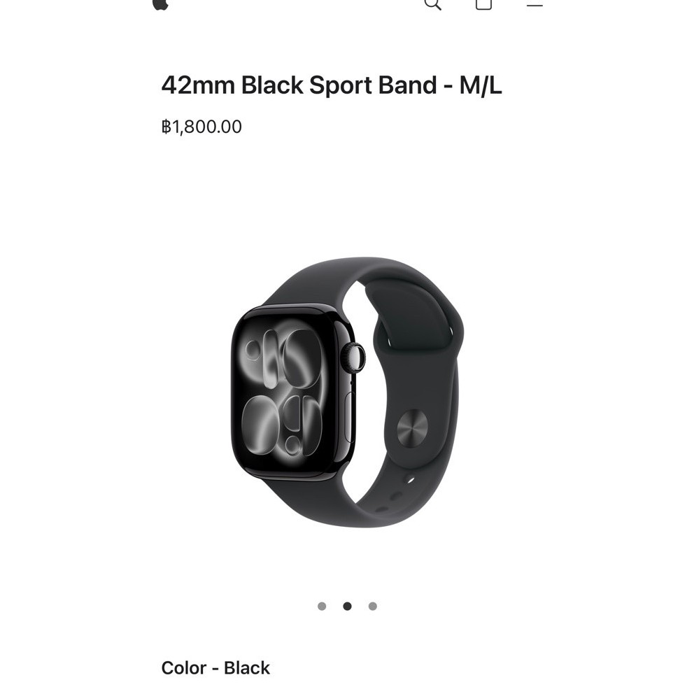 New!!สาย apple watch 42 mm. black sport band