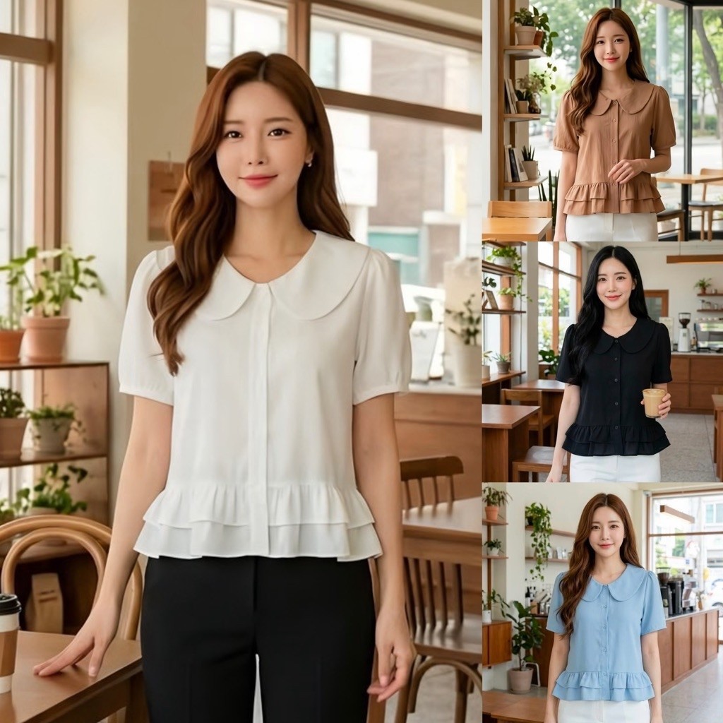 เสื้อคอบัวระบายชาย รุ่น Mimimi Top