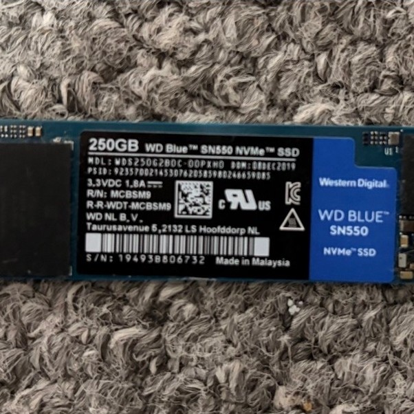M.2 250 GB SSD (เอสเอสดี) WD BLUE SN550- PCIe 3/NVMe M.2 2280  มือ2
