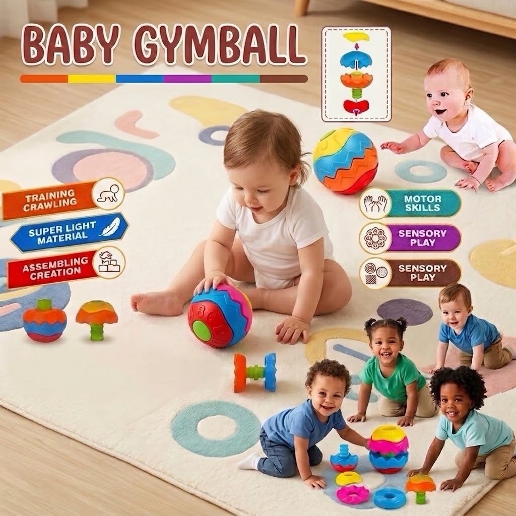 🇹🇭 พร้อมส่ง 🤹🏻‍♂️ Sensory Baby Ball 🤹🏻 บอลฝึกทักษะ และประสาทสัมผัสสำหรับเด็กเล็ก ต่อประกอบได้ ของเล่นขายส่ง