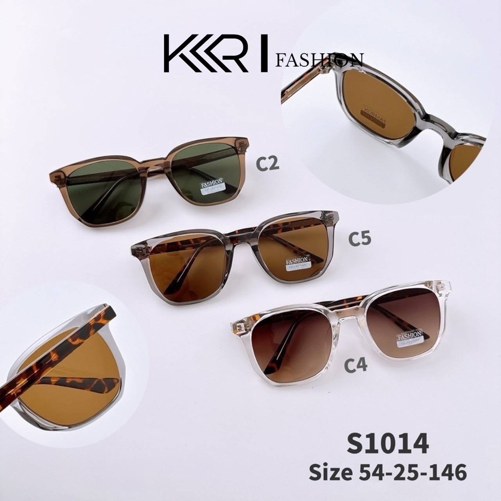 KKR EYEWEAR | Fashion Sunglasses UV400 แว่นกันแดดแฟชั่น กรอบเปลี่ยนเลนส์ได้ วัสดุดี S1014