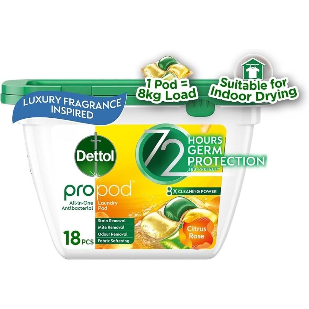 Dettol Laundry Pods Rainforrest Fresh 18pcs/pack