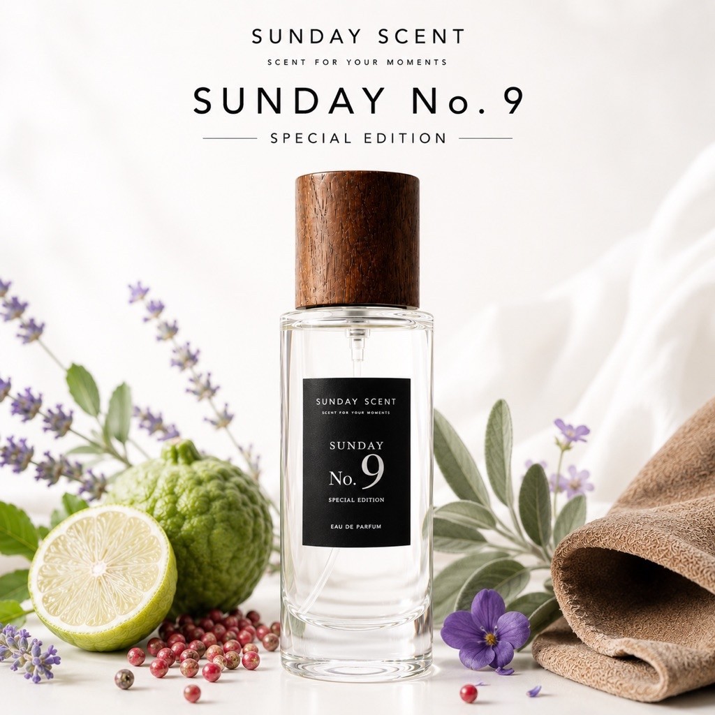 Sunday Scent No.9 | Special Edition น้ำหอม Eau de Parfum | กลิ่นหอมสะอาด สดชื่น นุ่มลึก มีเสน่ห์ Unisex