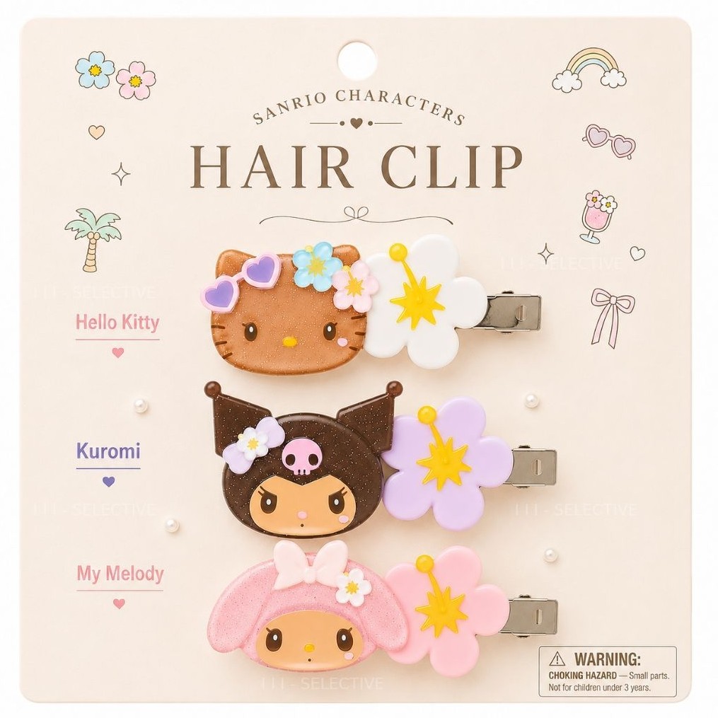 [ของแท้/พร้อมส่ง] กิ๊บติดผม Sanrio คอลใหม่ล่าสุด