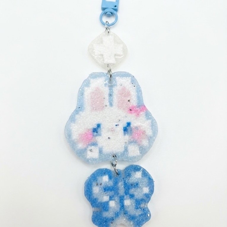🌈 พวงกุญแจ Perler Beads : Dreammy Bunny Keychian 🌈 (13)