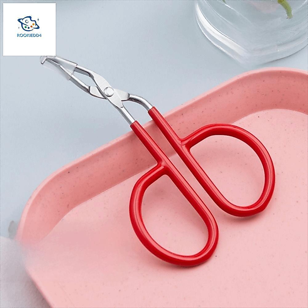 ROOKIEDD4 Cable Tie Opener, สแตนเลสซิลิโคน Handle Zip Tie Remover, Zip Tie Tool Bent Tip Compact Reu