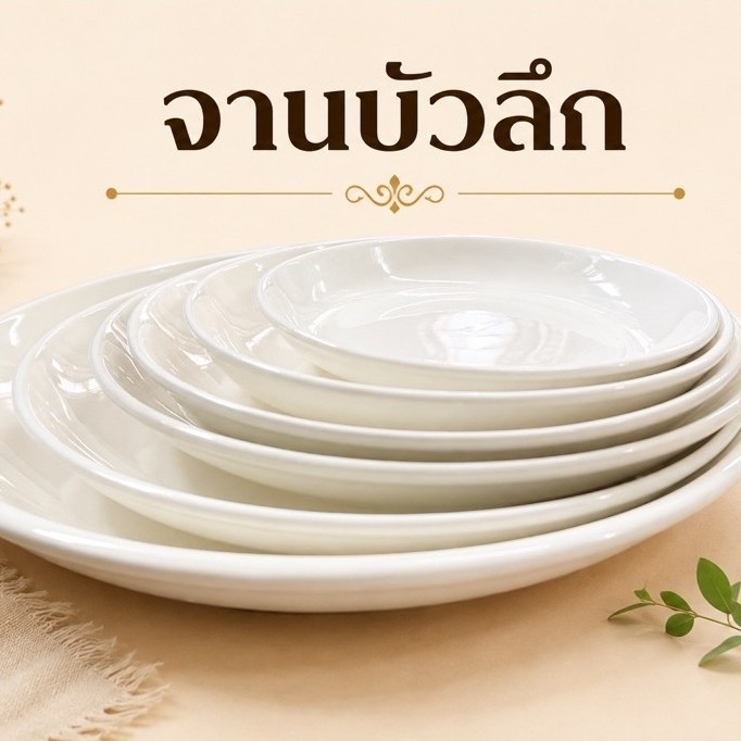 จานบัวลึกเซรามิกสีขาว ทรงกลม ทนต่อความร้อน เข้ากับไมโครเวฟและเครื่องล้างจานได้