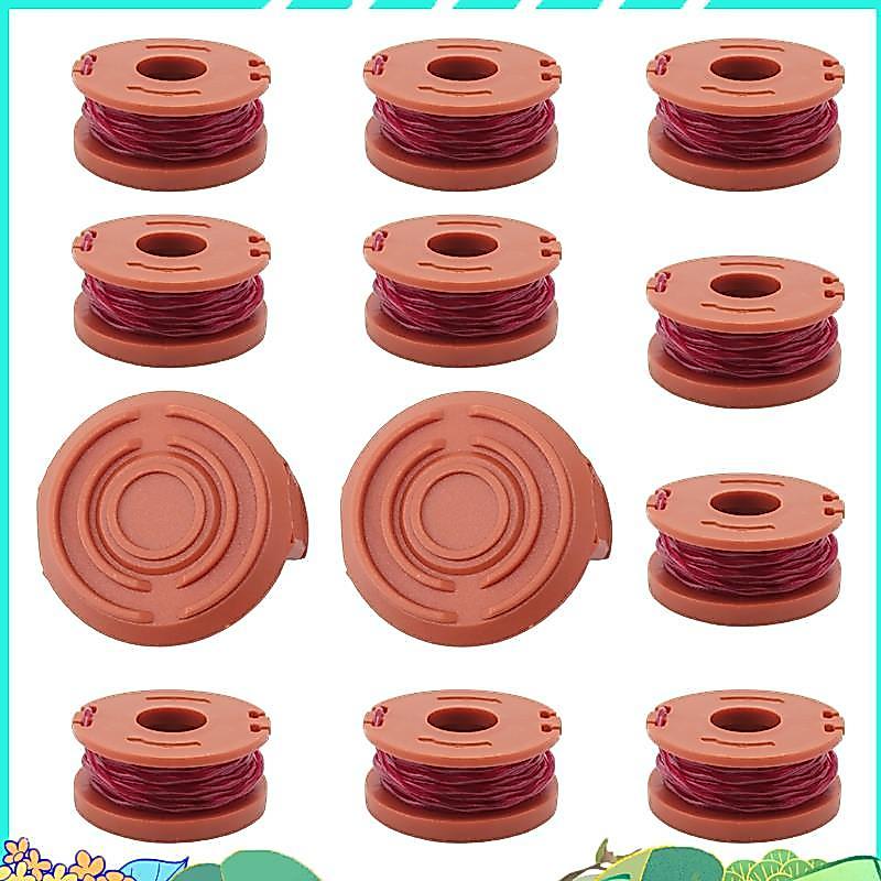 Trimmer Spool Line สําหรับ ,12 Pack WA0010 Edger Spools สําหรับ, Trimmer Line Refills 0.065 นิ้วสําห