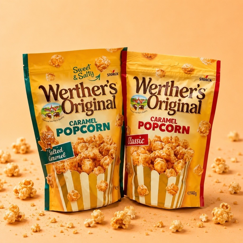Werther's Original Caramel Popcorn ป๊อบคอร์น เวอร์เธอร์ Popsecret Cretors Darda GARRETT Werther popc