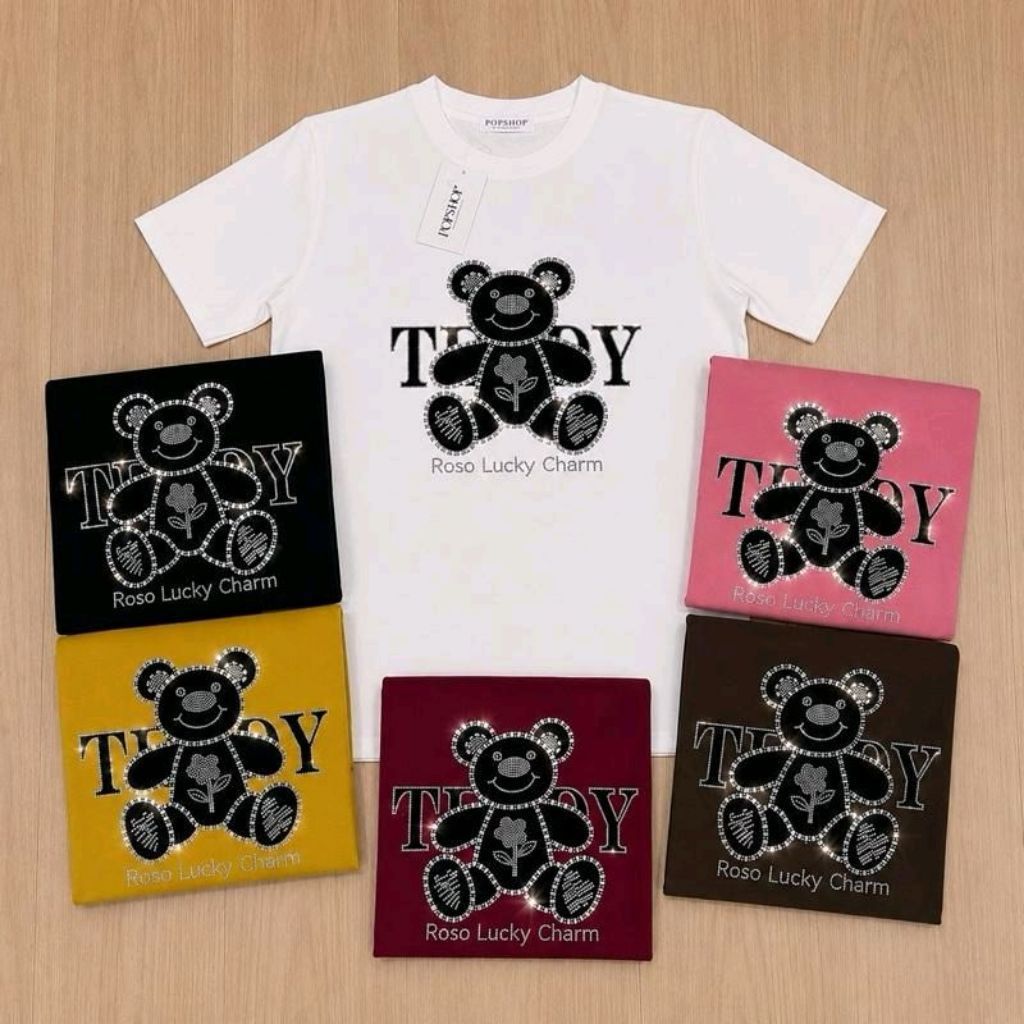 เสื้อยืดป้ายPOPSHOP รุ่น หมีTEDDY มี3ไซส์