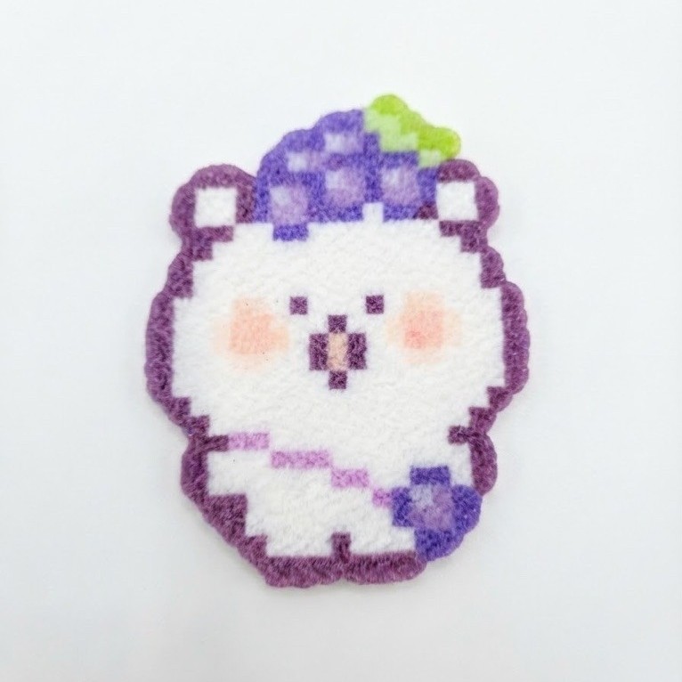 🎀 Perler Beads : Grape Berry Bear 🎀 (108)