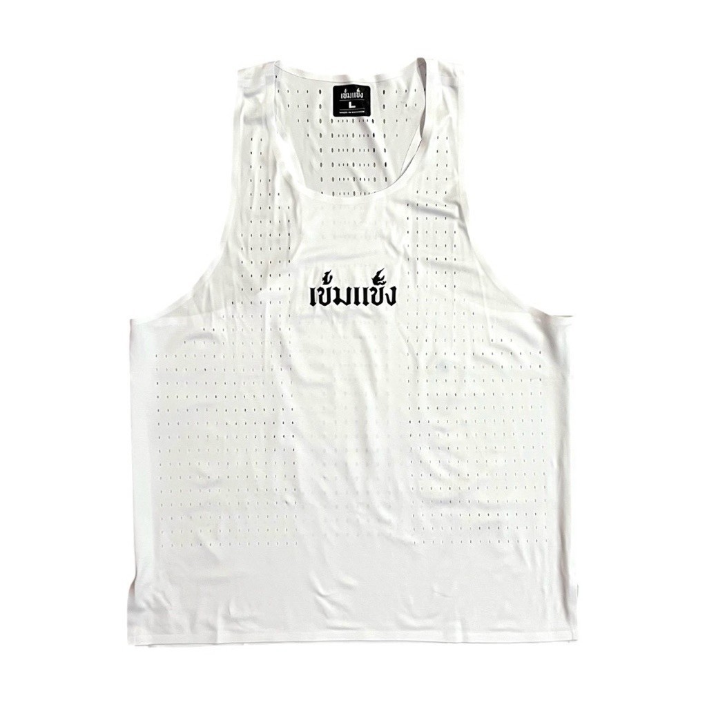 KHEMKHAENG Elite Running Shirts “White “สีขาว“ รีเฟล็ค
