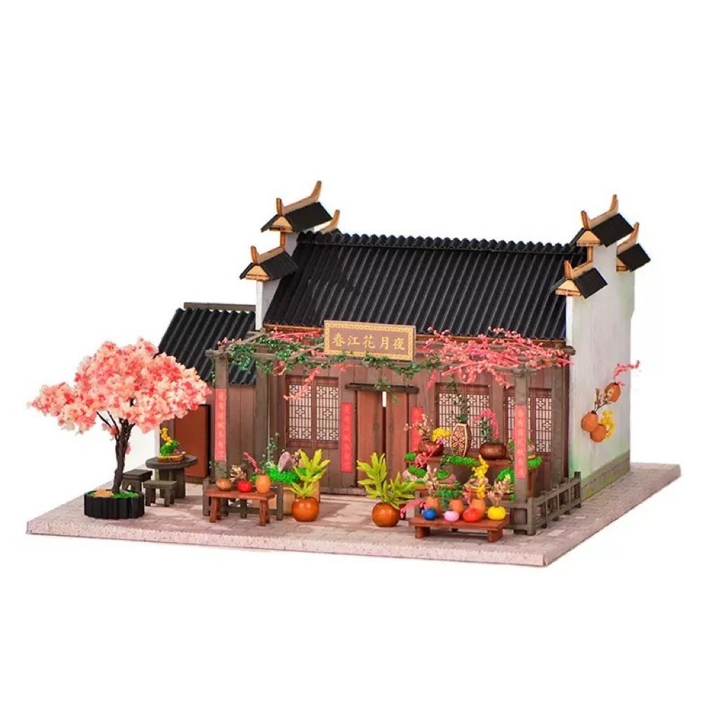 บ้านจิ้ว รุ่น BM33 ฤดูใบไม้ผลิและแสงจันทร์ยามค่ำคืน บ้านสไตล์จีน บ้านจีนโบราณ