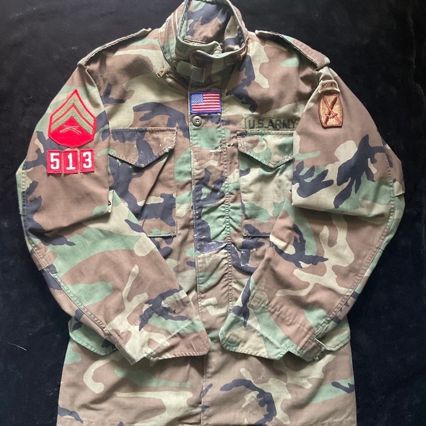 เสื้อjacketทหารM65woodland