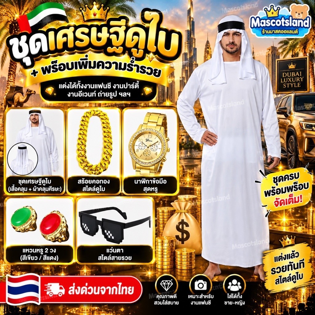 ชุดเศรษฐีบ่อน้ำมัน ชุดคนรวย