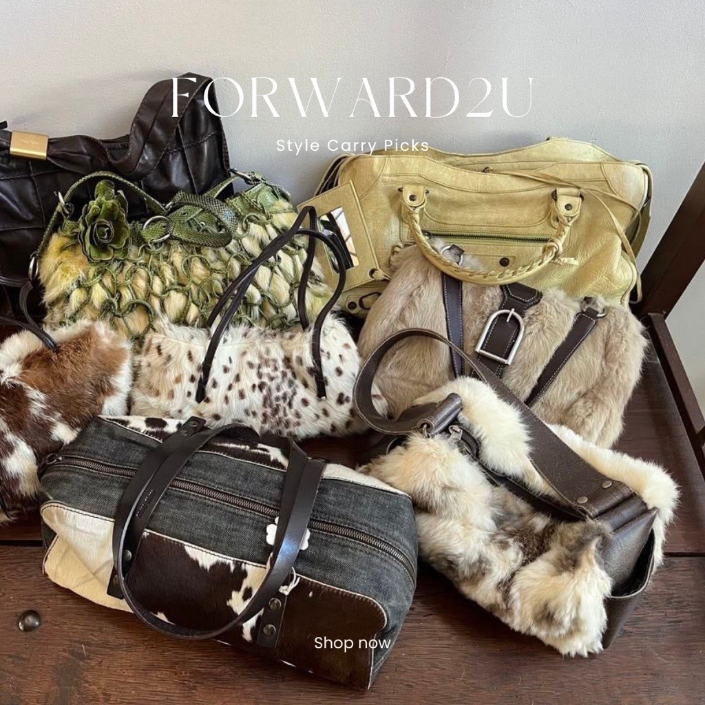 Style Carry Picks | FORWARD2U👜✨กระเป๋าหนัง Y2k กระเป๋าสะพาย Fairy🧚ลายดอก แบรนด์ Bags ทะเล🛒✨กระเป๋ามื