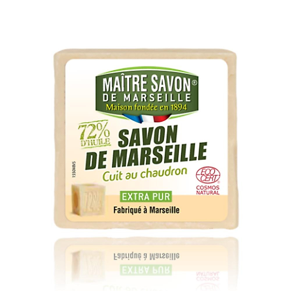 Maitre Savon de Marseille สบู่น้ำมันปาล์มบริสุทธิ์ Cuit Au Chaudron Extra Pur (300 g or 500 g)