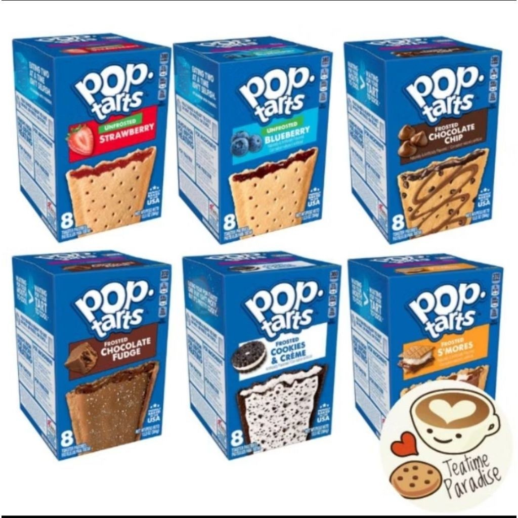 Pop-Tarts 384g (Unfrosted Strawberry/Frosted Chocolate Chips/Chocolate Fudge/Cookies & Crème/S'More)