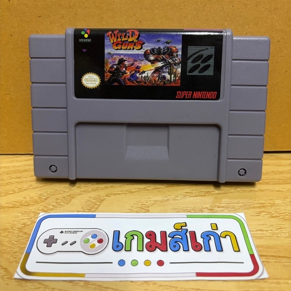 ตลับเกมส์ Snes Super Famicom เกมส์ Wild Guns แนวยิงภาพสวย ตลับ IC