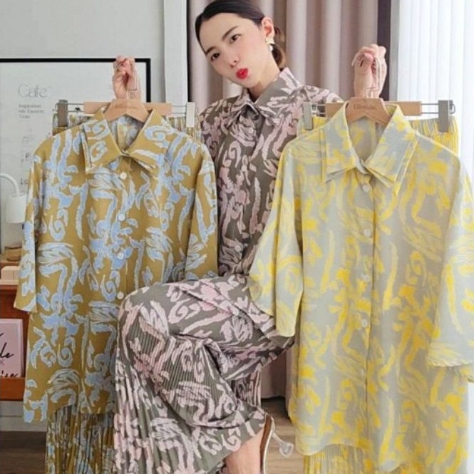 Moji Pleat Set ชุดผ้าพลีท ปกติ 890. #ชุดเซต