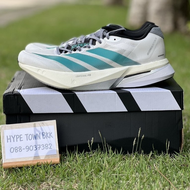 [ PREORDER ] รองเท้าวิ่ง adidas adizero boston 13 สี White Pure Teal Grey รหัส JR4791 มือ1 ของแท้ 10