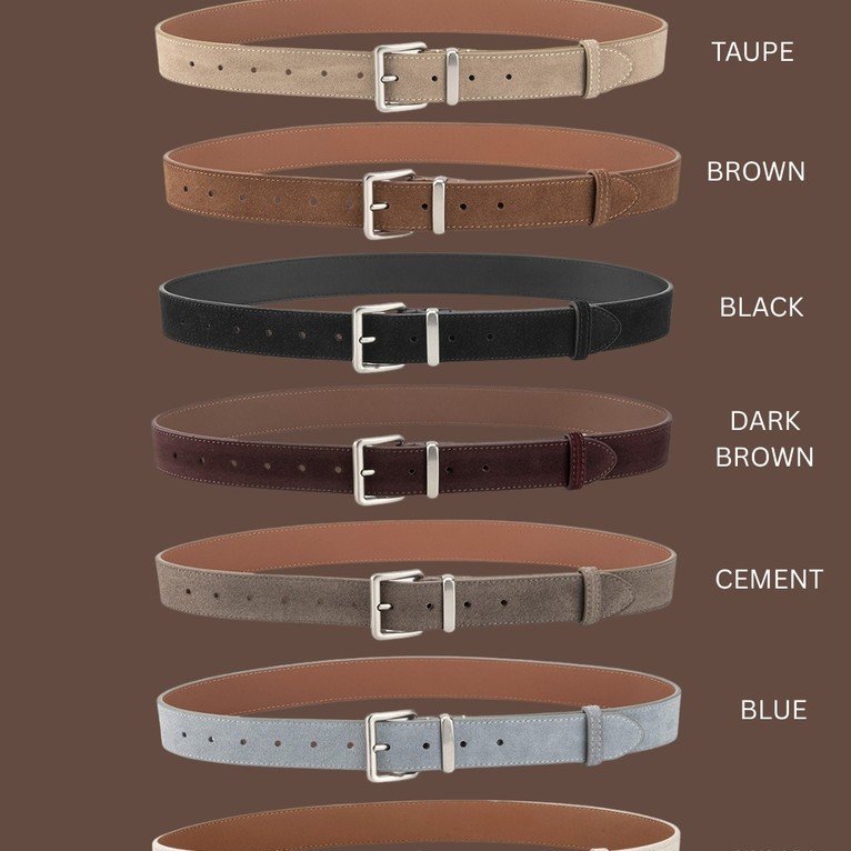 UIUI | SUEDE BELT เข็มขัดหนังกลับ (COWHIDE)